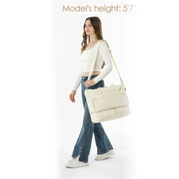 Gym Travel Duffle Bags with Wet Pocket for Women