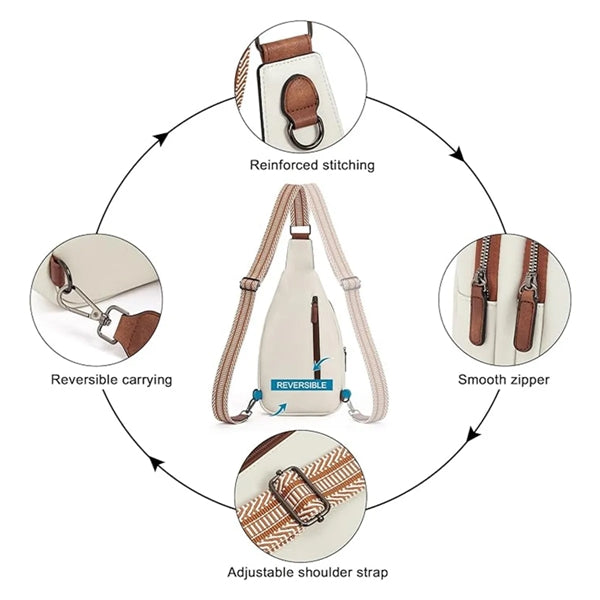 Crossbody Sling Leather Travel Bags Backpack for Women