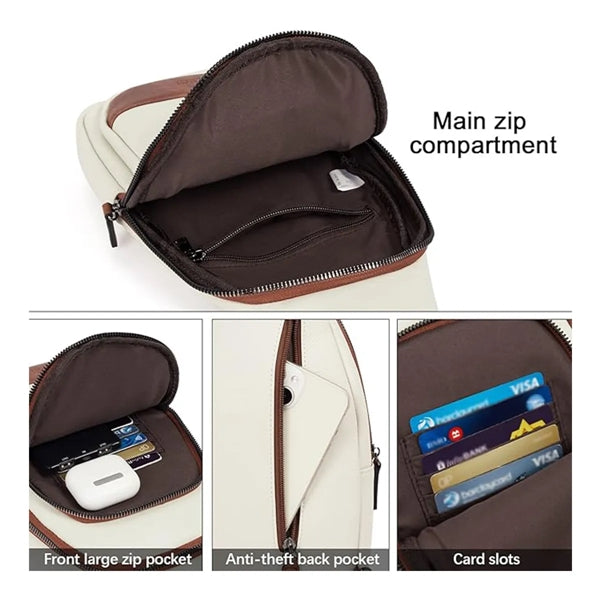 Crossbody Sling Leather Travel Bags Backpack for Women