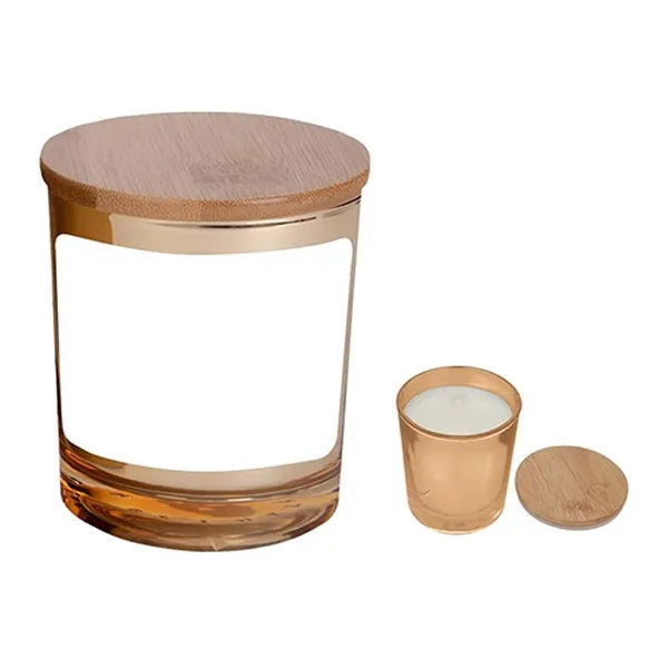 Bamboo Candle With Full Color Label