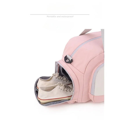 Women's Gym Bag Multifunctional Backpack w/ Shoe Compartment