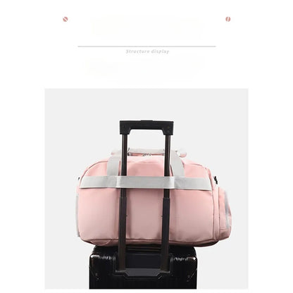Women's Gym Bag Multifunctional Backpack w/ Shoe Compartment