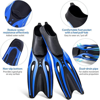 Adult Professional TPR Swim Diving Fins