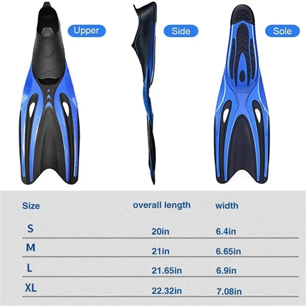 Adult Professional TPR Swim Diving Fins