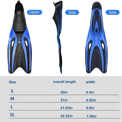 Adult Professional TPR Swim Diving Fins