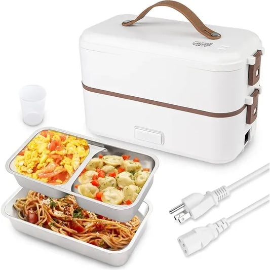 2 Layers Self Cooking Electric Lunch Box