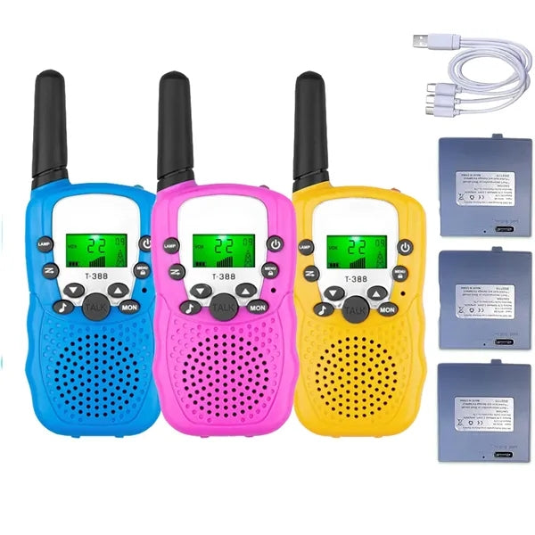2Pcs T-388 Rechargeable Walkie Talkie