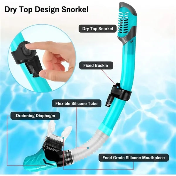 Dry Snorkel Set/Professional Snorkeling Gear
