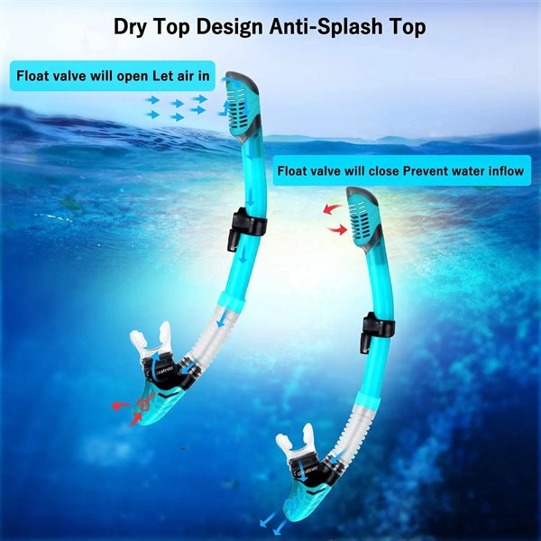 Dry Snorkel Set/Professional Snorkeling Gear