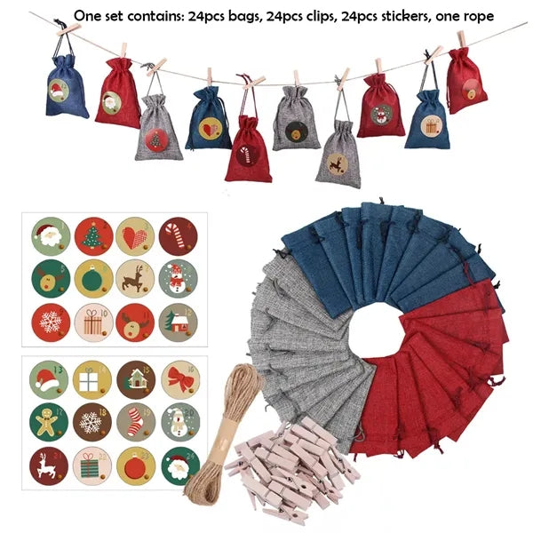 Custom Burlap Gift Pouch Bags with Drawstring
