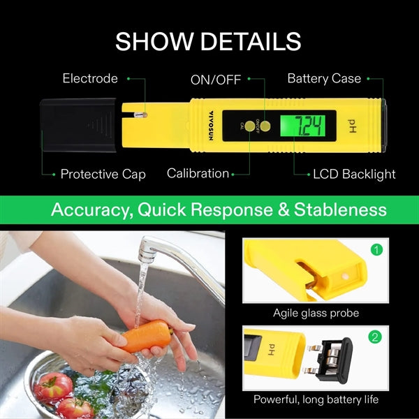 pH Meter High Accuracy Tester Pen
