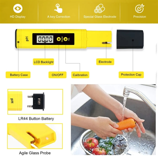 pH Meter High Accuracy Tester Pen