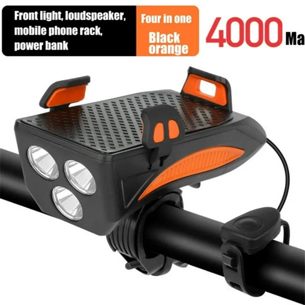 Multifunctional bicycle headlight holder power bank