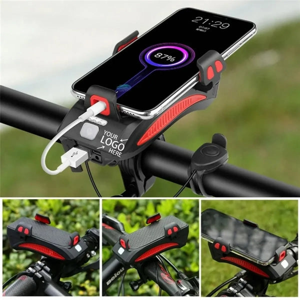 Multifunctional bicycle headlight holder power bank