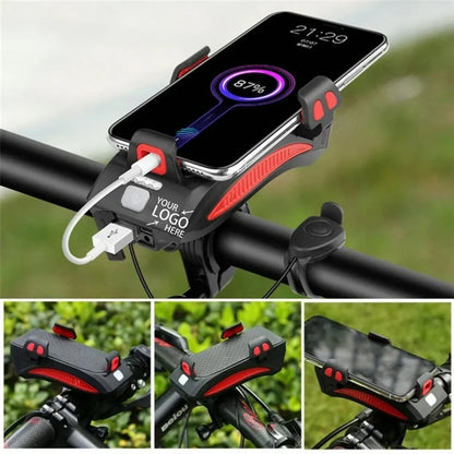 Multifunctional bicycle headlight holder power bank