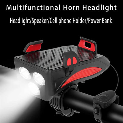 Multifunctional bicycle headlight holder power bank