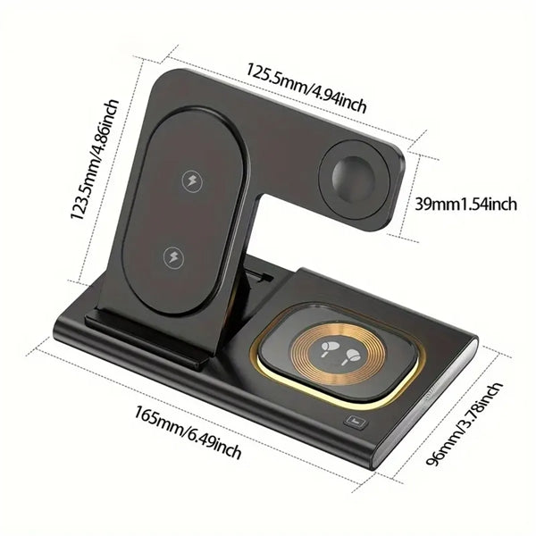 3 In 1 Foldable Wireless Charging Station