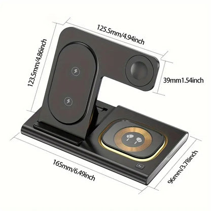 3 In 1 Foldable Wireless Charging Station