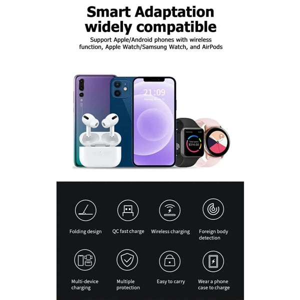 3 In 1 Foldable Wireless Charging Station