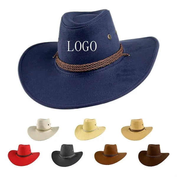 Suede Cowboy Hat Travel Camping Costume Cosplay Party Cap