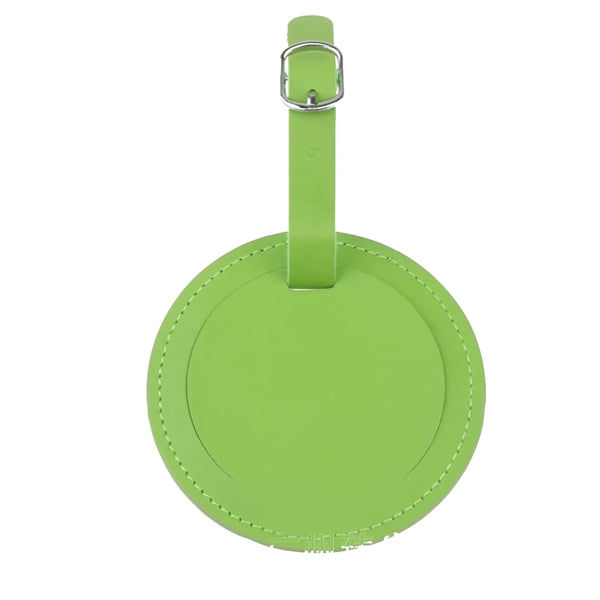 Round Leather Golf Luggage Tag Suitcase Travel ID Labels