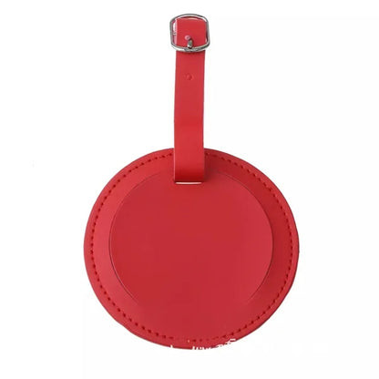 Round Leather Golf Luggage Tag Suitcase Travel ID Labels