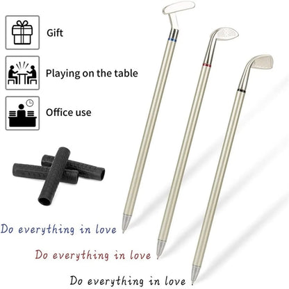 Golf Pen Set Ballpoint Mini Club Desk Toys  Top Gift