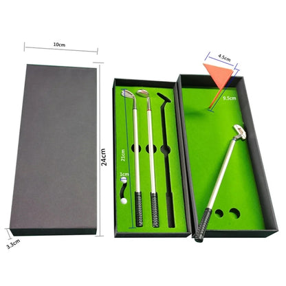 Golf Pen Set Ballpoint Mini Club Desk Toys  Top Gift