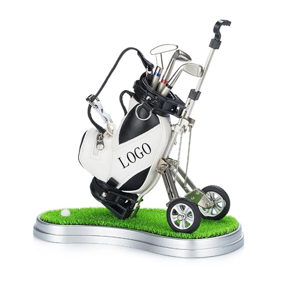 Golfball Bag Pen Holder Desk Organizer with Wheels Base