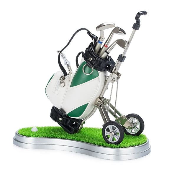 Golfball Bag Pen Holder Desk Organizer with Wheels Base
