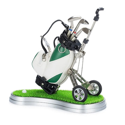 Golfball Bag Pen Holder Desk Organizer with Wheels Base
