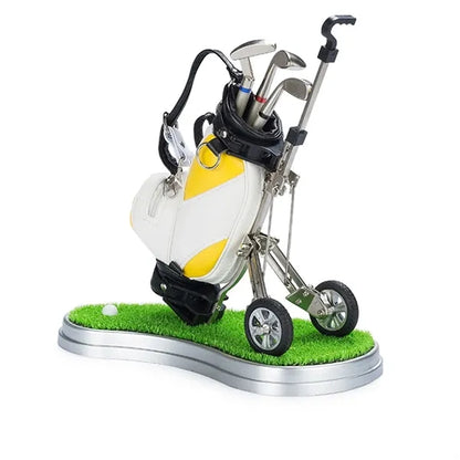 Golfball Bag Pen Holder Desk Organizer with Wheels Base