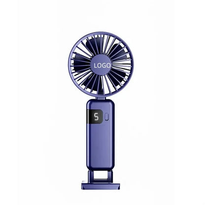 Neck handheld usb rechargeable digital display fan