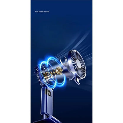 Neck handheld usb rechargeable digital display fan