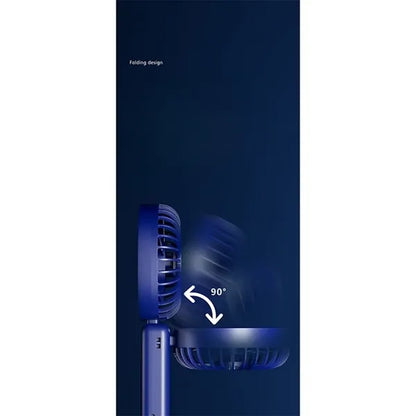 Neck handheld usb rechargeable digital display fan