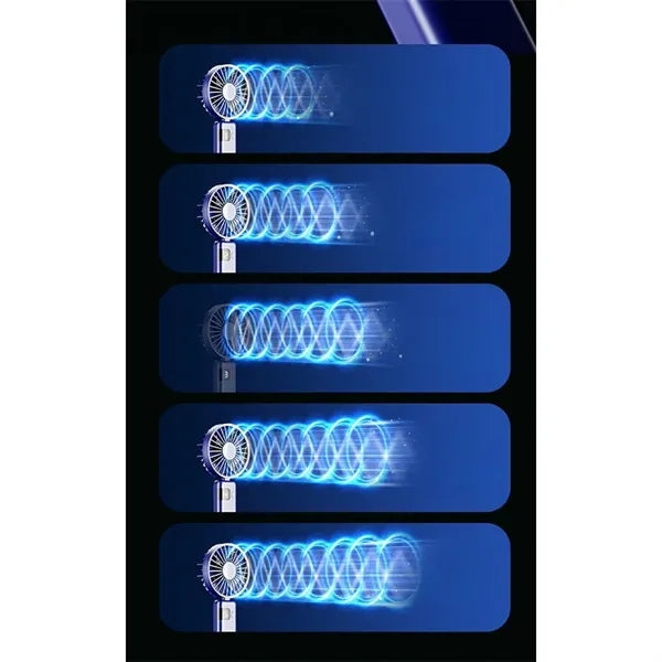Neck handheld usb rechargeable digital display fan