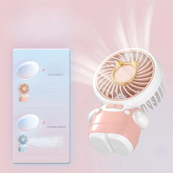 Cartoon handheld small fan portable mini electric