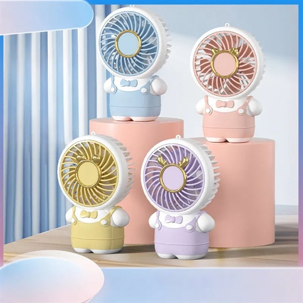 Cartoon handheld small fan portable mini electric