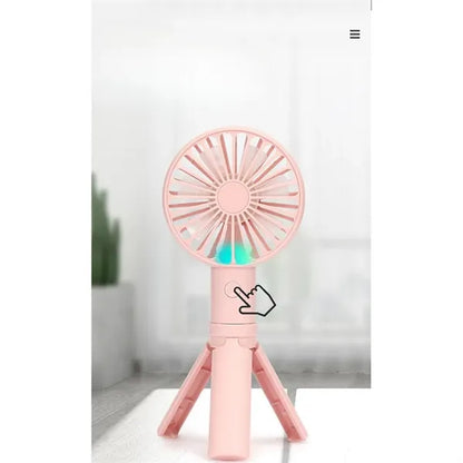 Usb tripod fan dual purpose rechargeable
