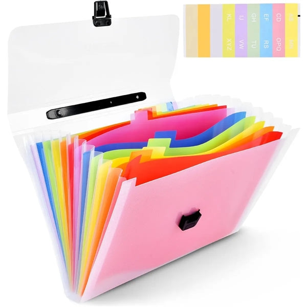 13 Pockets Accordian Expanding File Organizer