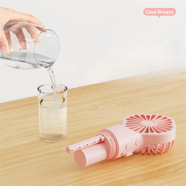 Handheld misting fan portable mini