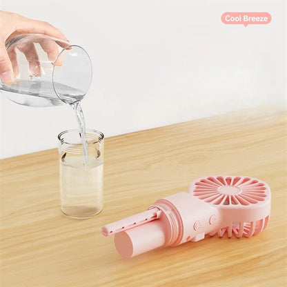Handheld misting fan portable mini