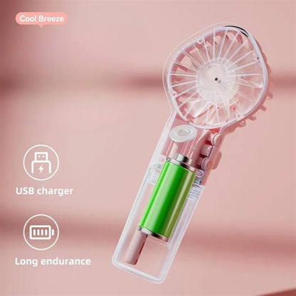 Handheld misting fan portable mini