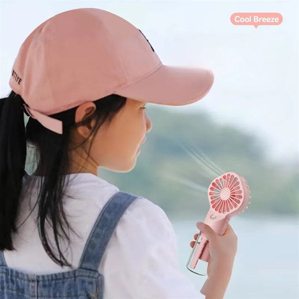 Handheld misting fan portable mini