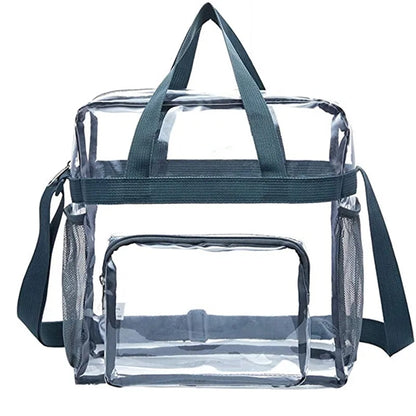 Clear PVC Tote Bags with Front Pockets