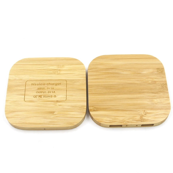 Bamboo Dual USB Wireless Charger