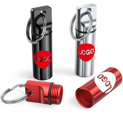 Aluminium Alloy Portable Pill Box Keychain