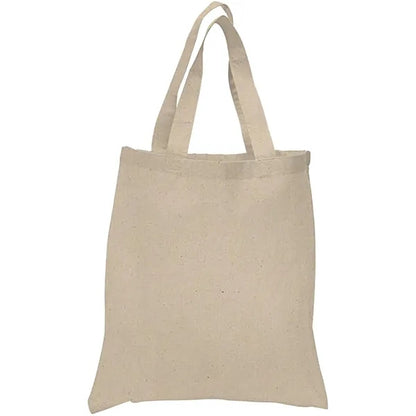 6 Oz. Cotton Canvas Tote Bag Self Fabric Handles (15" x 16")