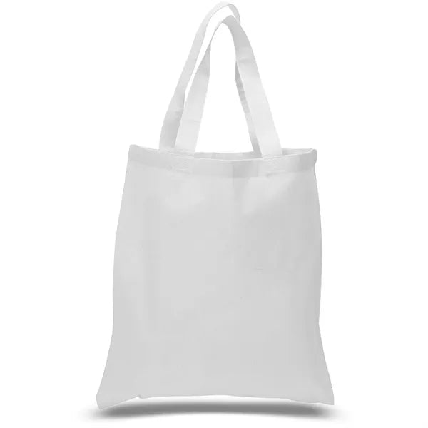 6 Oz. Cotton Canvas Tote Bag Self Fabric Handles (15" x 16")