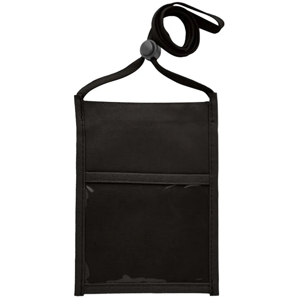 Premium Double Window Pouch Polyester Neck Wallet